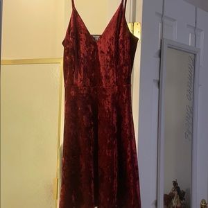 Red Charlotte Russe velvet party dress
